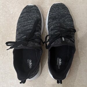 Adidas Black and White Knit Sneakers